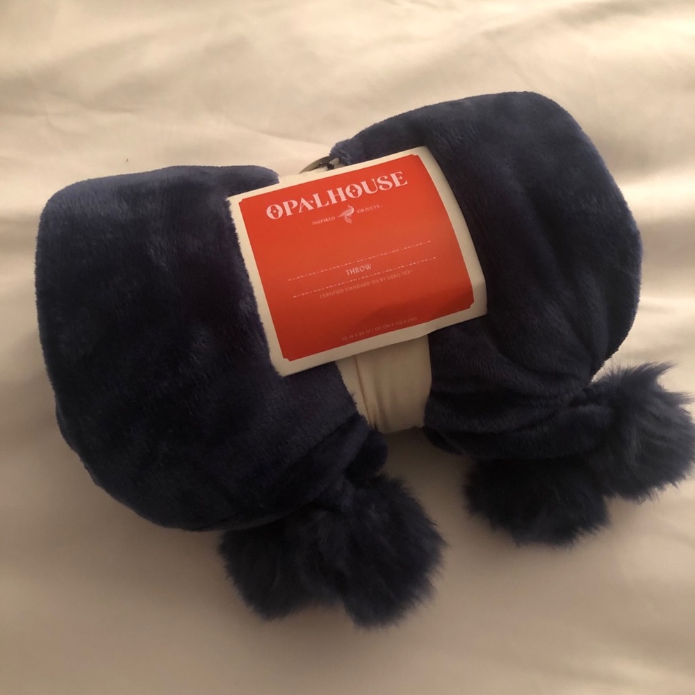 Navy Blue Throw